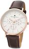 Quartz Casual Leather Gift for White Leather PGWH [Salvatore Marra] Watch, Multi-Calendar, Analog, Strap, Men, Strap,