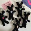 BLACK RABBIT KEYRING_ Black Rabbit Keyring 5-Color Keychain Doll