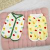 Dog T-shirts for Small Dogs Cute Fruit Print Sleeveless Pet Vest Breathable Button Down Puppy Clothes for Dogs Cats