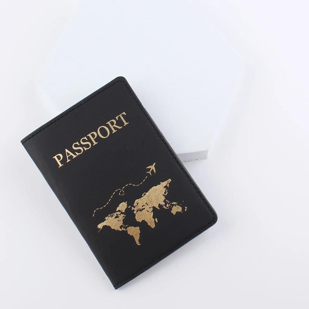Pu Leather Passport Cover Simple Letter Plane Pattern Men Women Travel Wedding Passport Covers Holder Fashion Wedding Gift