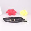 New Hand-Woven Women's Pin Buckle Thin Belt