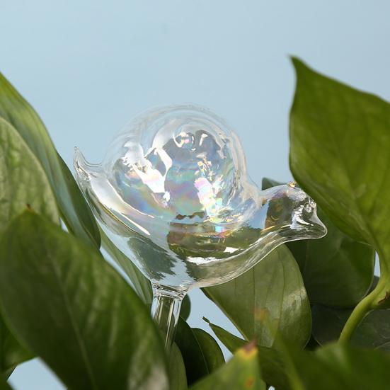 Yousheng Iridescent Self Watering Bulbs Snail Design Glass Plant Watering Globes Planter Insert Automatic Watering Device for Indoor Potted Plants