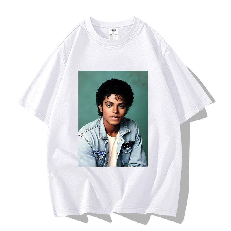 Gedenk Michael Jackson Muster Druck Herren Damen T-Shirt Kinder T-Shirt Junge Mädchen Oberteil Erwachsene Kinder Eltern-Kind Baumwoll-T-Shirt