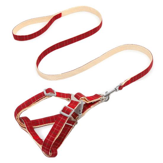 Walking Dog Leash Striped Lattice Traction Rope Anti-bite Chest Strap Pet Supply