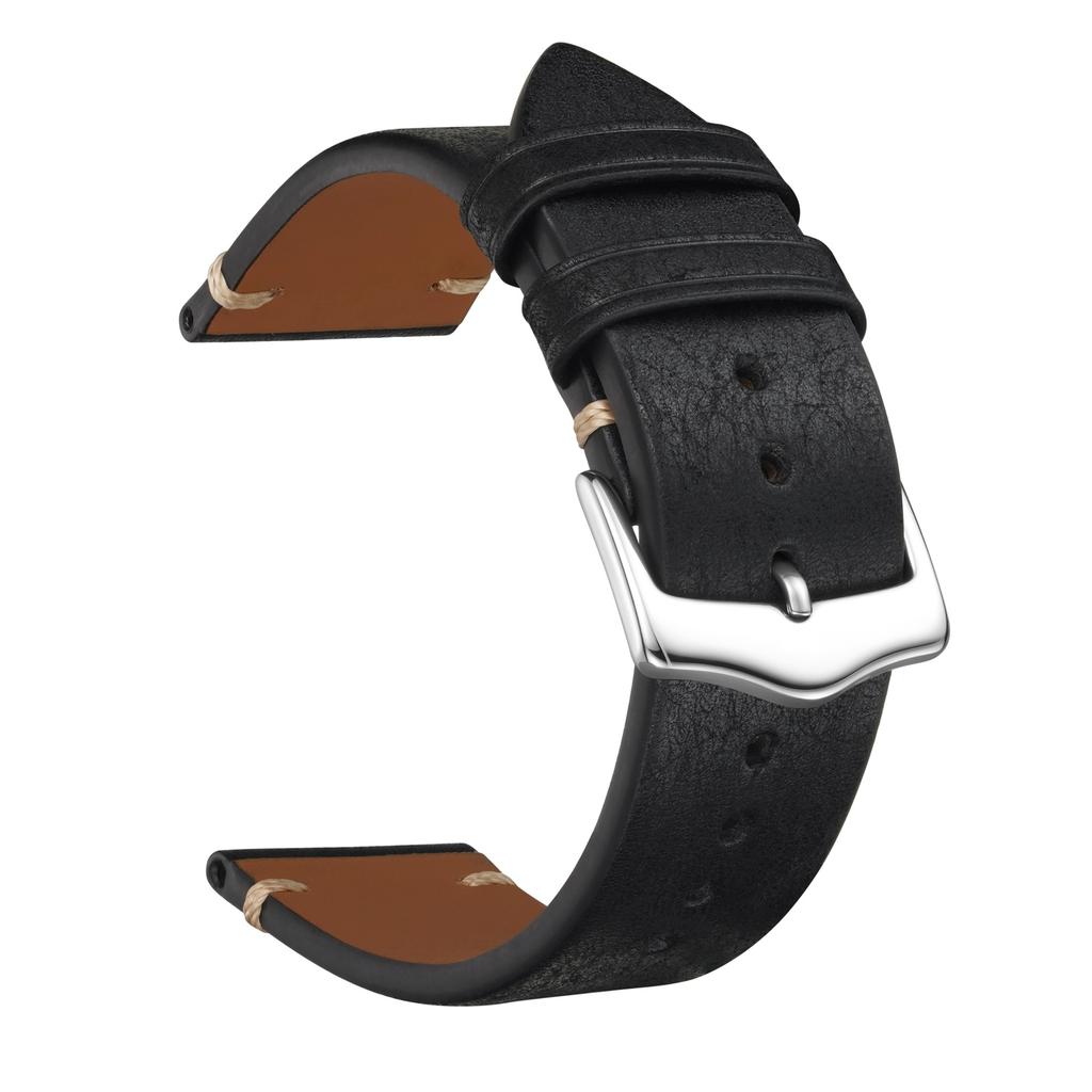 High-End Polished Retro Cowhide Strap, First-Layer Leather Strap, Suitable For Men'S 20Mm Strap, Genuine Leather.