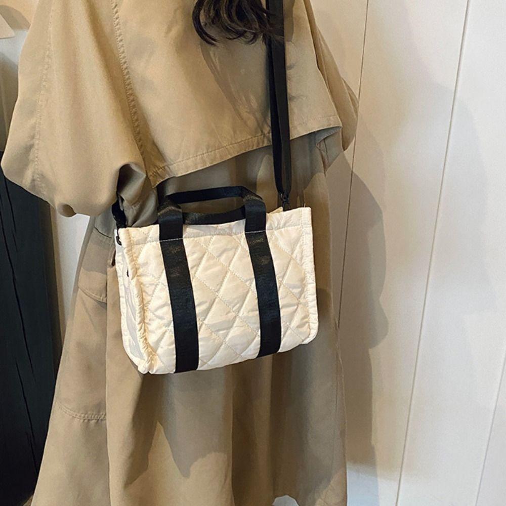 Korean Style Korean Shoulder Bag Large Capacity Small Puffer Bag Space Cotton Crossbody Bag  Girls