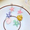 Vacation Style Colorful Starfish Zircon Shell Pendant Zircon Sets Fresh Fashion Necklace Earrings Bracelet Set for Women