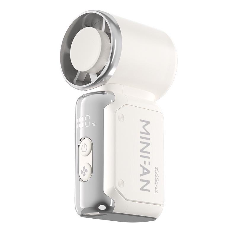 Portable Mini High-Speed Digital Display Handheld Fan for Outdoor Cycling