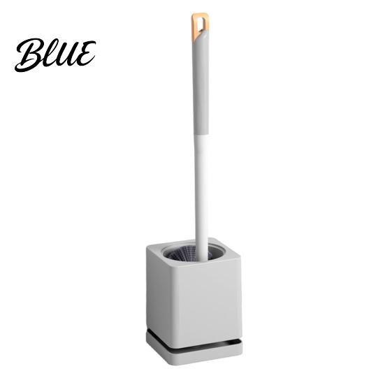 Wall Mounted Toilet And No-touch Sanitary with Scrubber Brush Brush Hole-Free Design Drainage Base High-Density Bristles Non-Slip Handle Hygienic