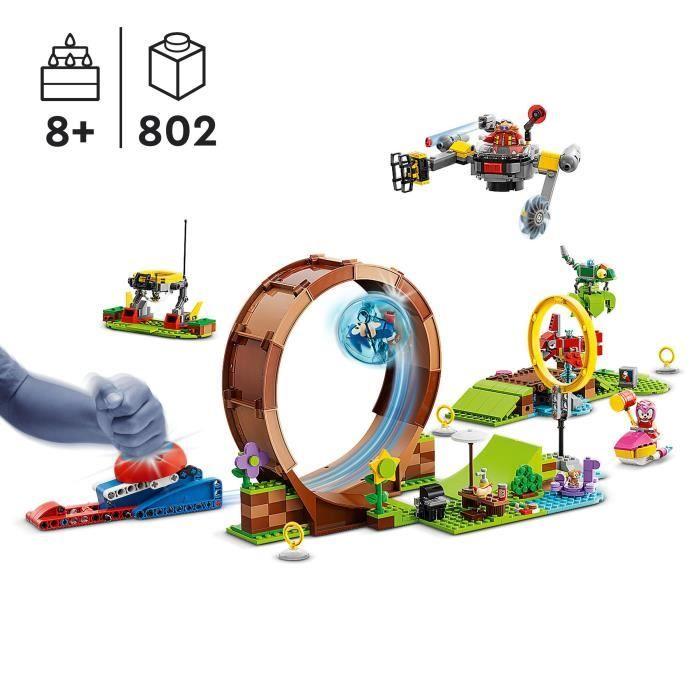 Lego® sonic the hedgehog 76994 sonic et le défi du looping de green hill zone, jouet pour enfants avec 9 personnages
