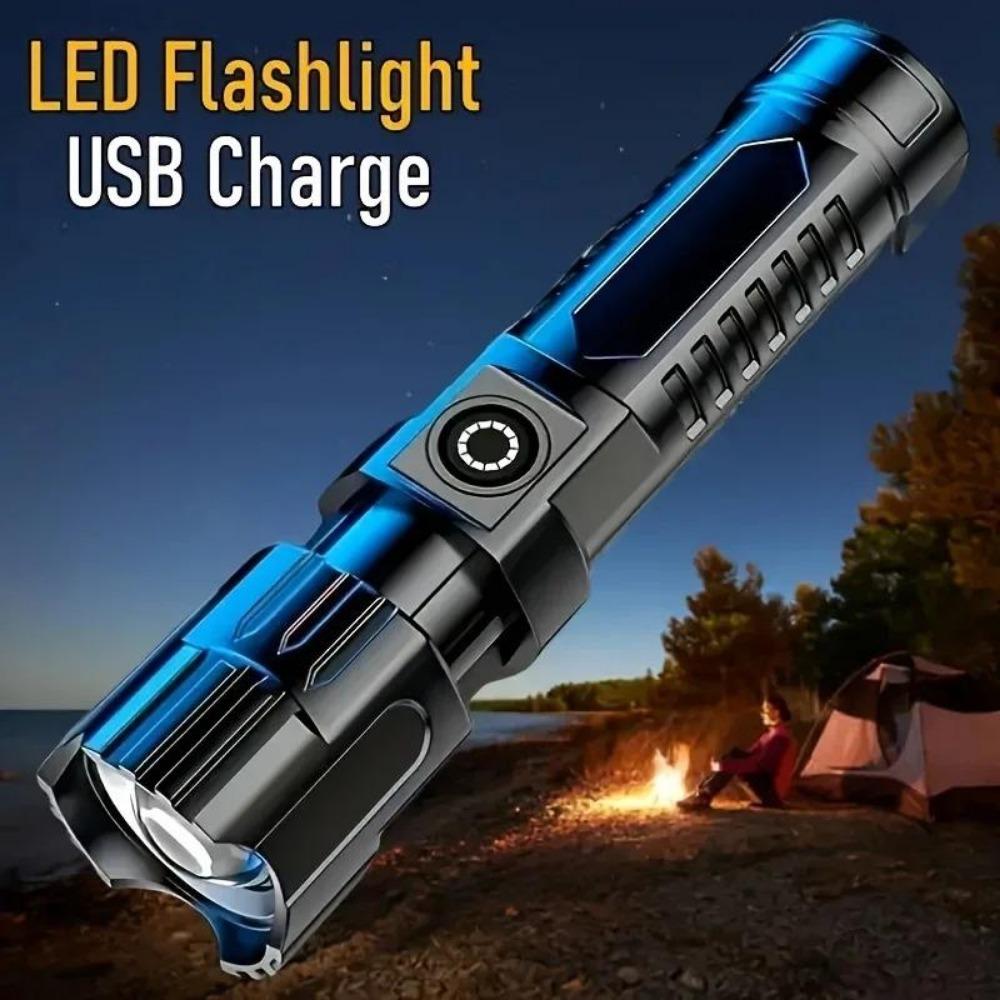 Powerful LED Flashlight Rechargeable USB 18650 Waterproof Zoom Fishing Hunting Flashlight Emergency Flashlight