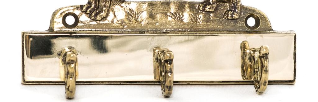 Golden Retriever – Key holder with a dog, brass handle for dog accessories | Art-Dog