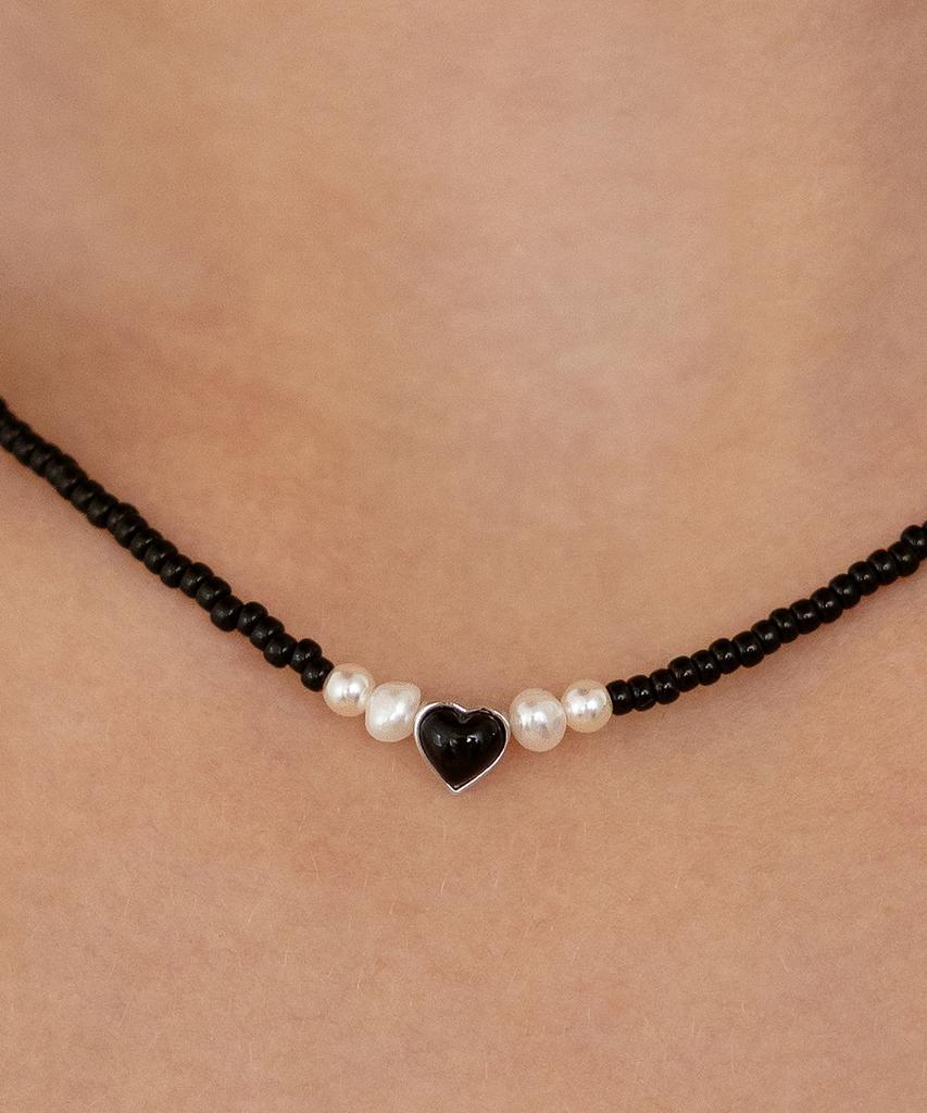 Tatiana Heart Pendant Bead Necklace Nz2518