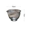 Heat-resistant glass Kodo cup, clear, approximately 10cm x 7cm high, perfect for tea ceremony practice, tea ceremonies, or as a gift. 210ml capacity.