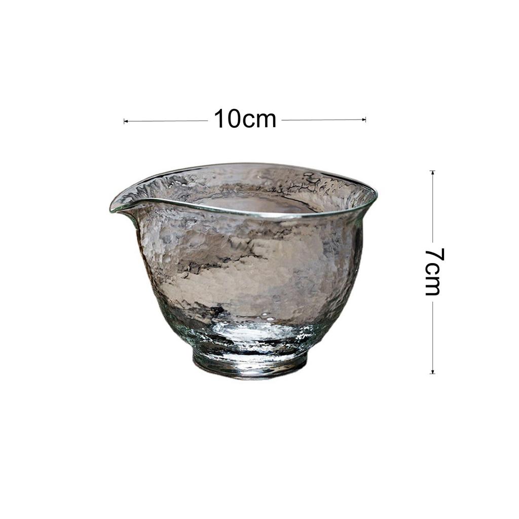 Heat-resistant glass Kodo cup, clear, approximately 10cm x 7cm high, perfect for tea ceremony practice, tea ceremonies, or as a gift. 210ml capacity.