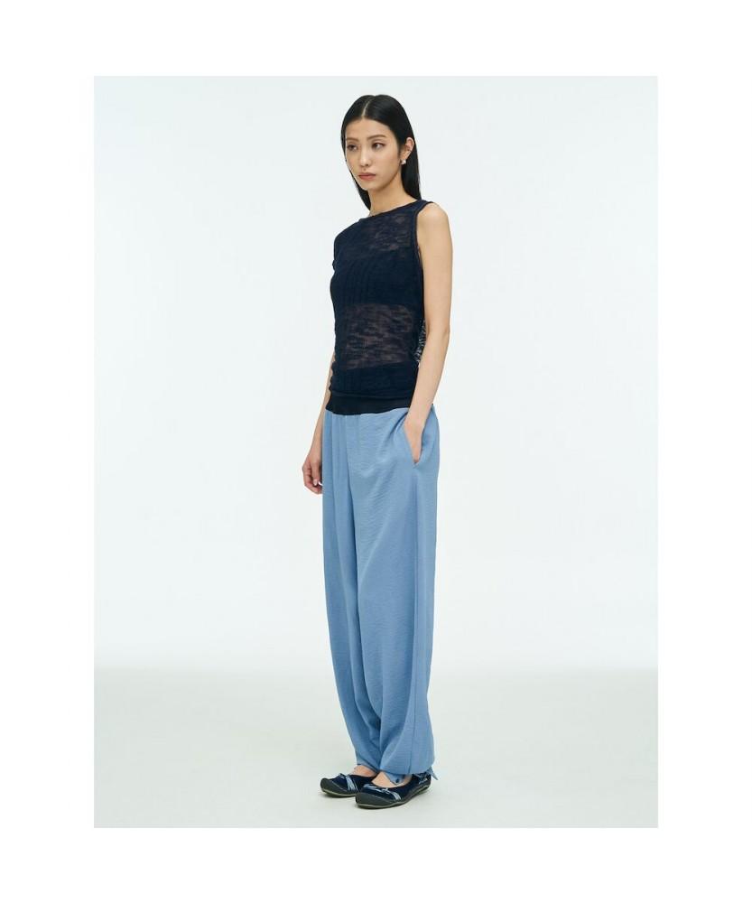 Anggae Wave Knit Top Navy