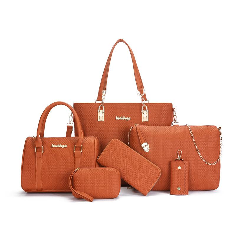 Women's Bag New Mother and Child Bag Six-piece Set Women's Large-capacity Handbag Shoulder Messenger Bag