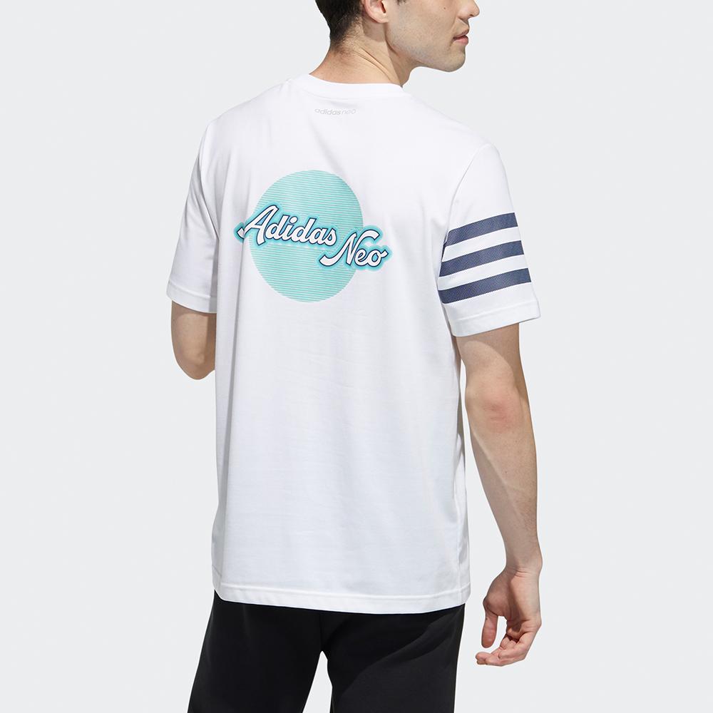 Adidas Neo Casual Sports Round Neck T-Shirt Men Tops White GP5703