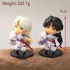 6 Teile/satz Cartoon Inuyasha Q Version Spielzeug Sesshoumaru Higurashi Kagome PVC Modell Anime Puppe Kinder Geschenk