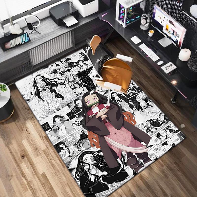 Japanese manga artist Koyoharu Gotouge's Demon Slayer carpets, home decor, non-slip door mats, hallway seat mats, outdoor picnic mats, rugs H7