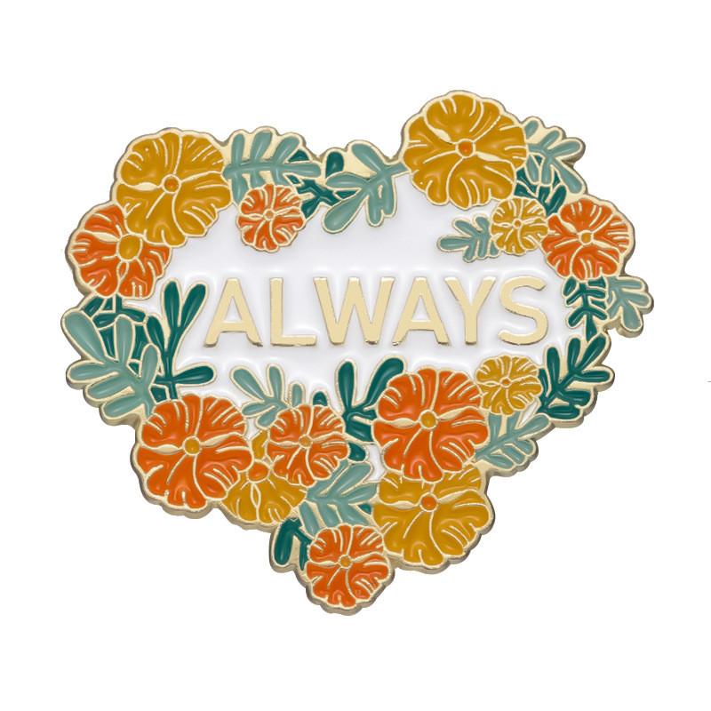 

Personalized Stylish Letter And Flower Brooches In Vibrant Colors For Everyone XZ8551