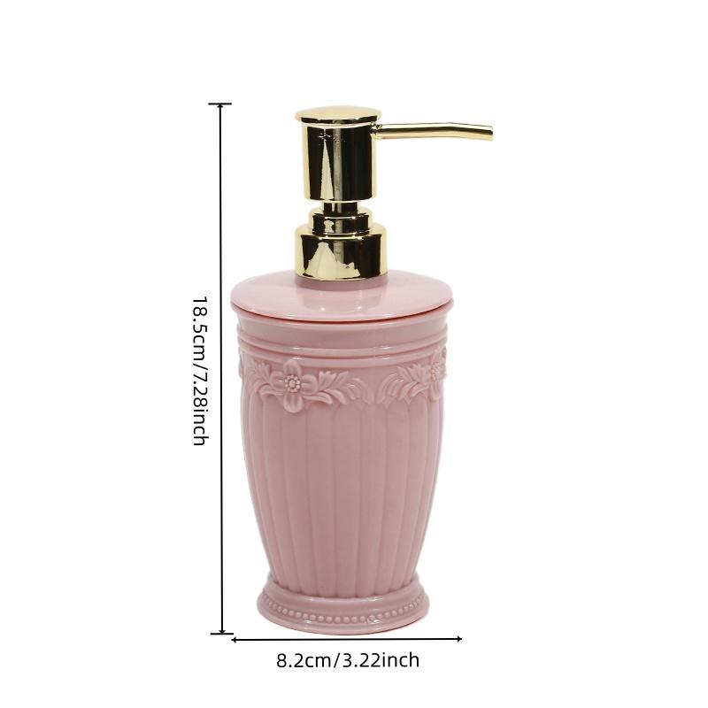 1PCS Fashion Stained Carved Liquid Soap Dispenser Bathroom Sanitizer Bottle Hand Pump Emulsion Shampoo Bath Shower Gel Press