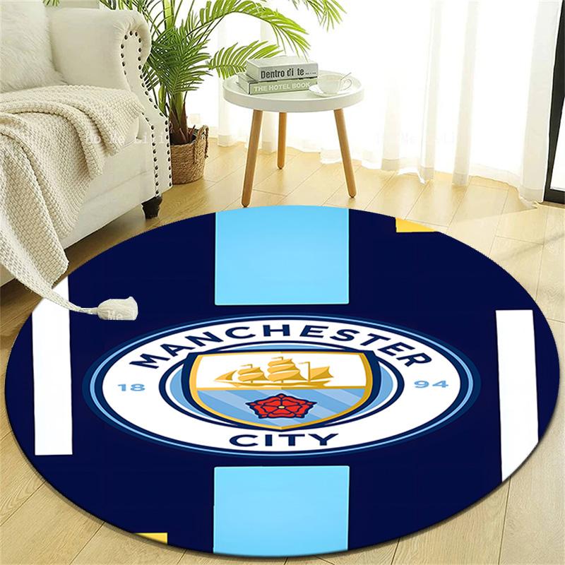 1pc Football Team (32) Design Printed Area Round Carpet for Bedroom Living Room Home Decor Rugs Mat Non Slip Mat Rug for Bedside