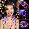 10-50PCS LED Flower Headdress Garland Shine Lights Decoration for Halloween Christmas Party Music Festival Festival Headdress