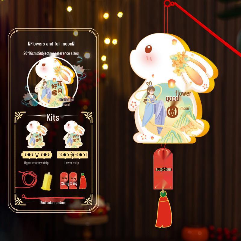 Handheld Luminous Flower Lantern for 2026 Chinese New Year - Year of the Horse DIY Kit