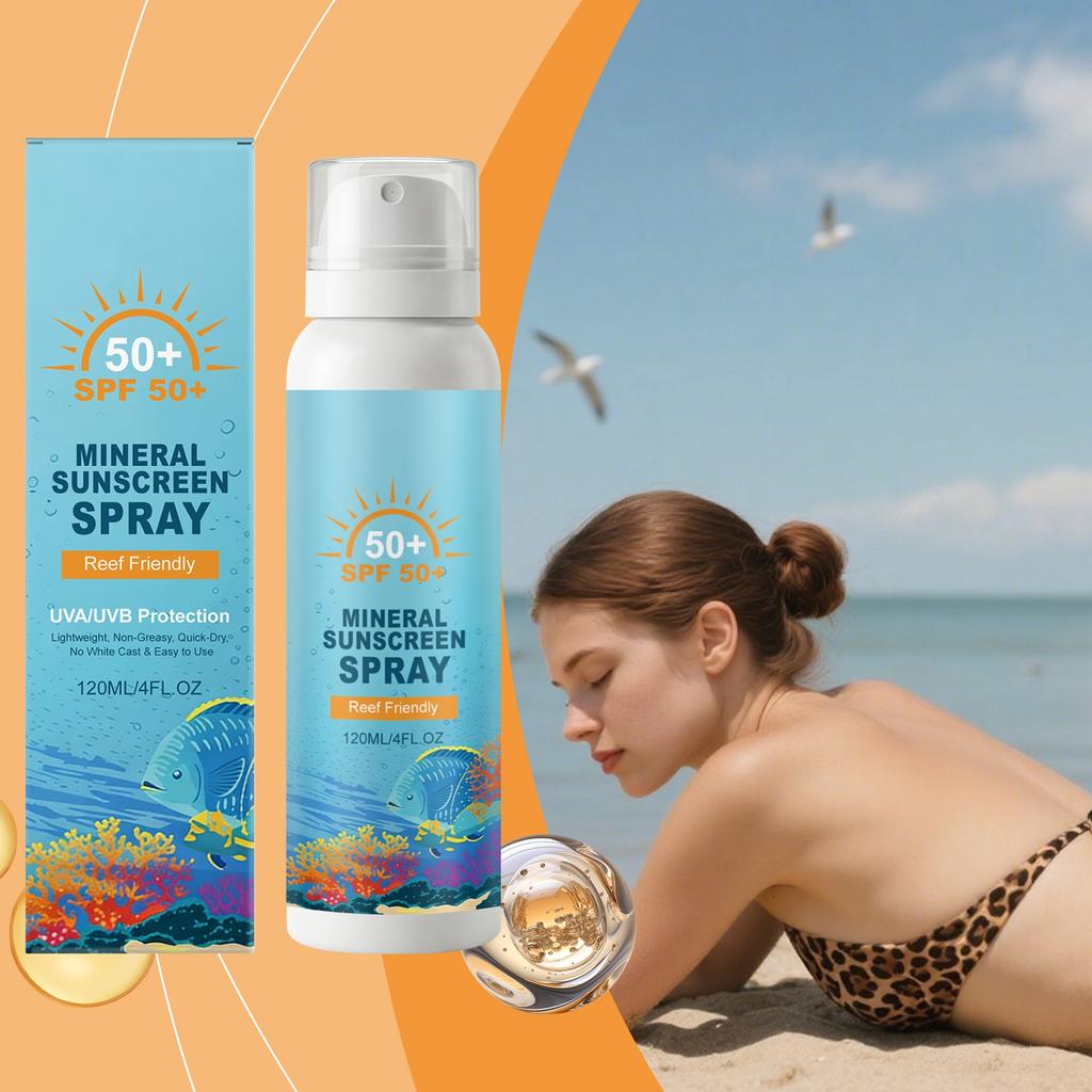 Veilig Type Zonnebrand Spray, All-round Spray, Lichtgewicht En Waterbestendig, Met Een Lichte Textuur Die Snel Droogt Zonder Vet Te Zijn, 120ML
