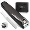 THRAU Nagelknipper Premium Roestvrij Staal voor Handen en Geschikt voor Dikke Gemakkelijk te Geweldig Cadeau voor Bevat Nagelknipper en Glas Anti-Spat Knipper, Staal, Voeten,