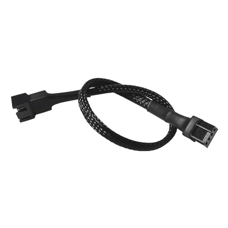 

4-Pin PWM Fan Hub: Temperature-Controlled Nylon-Braided Motherboard Extension Cable 27CM
