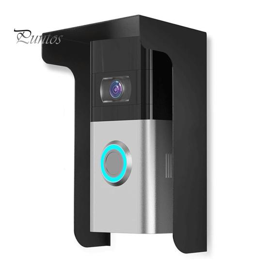 Weatherproof Ring Doorbell Cover Metal Ring Doorbell Cover Plate Waterproof Sun Protection Simple Installation Doorbell Cover