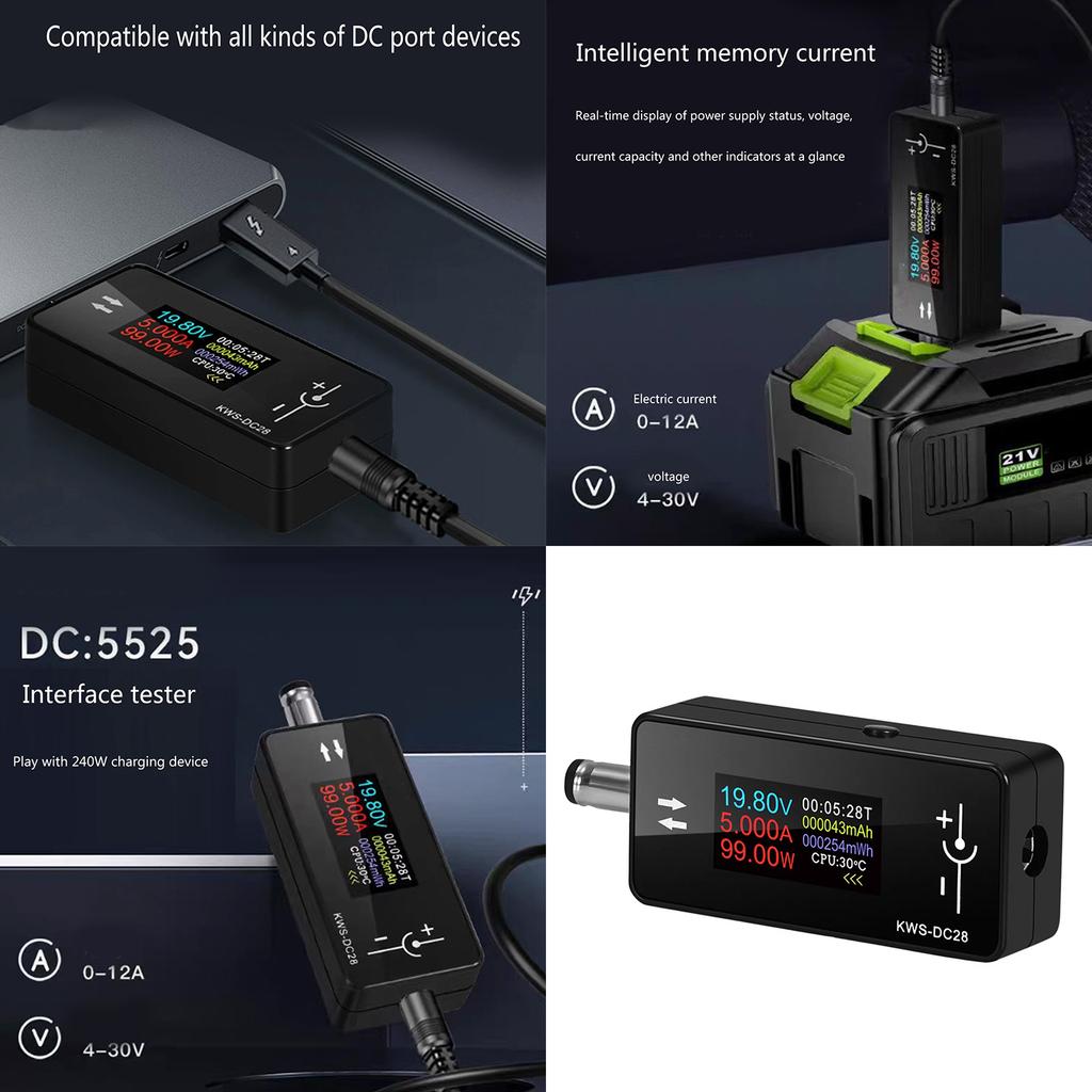 Easy To Use Current & Voltages Measuring Device ABS Voltages Monitor for Electronic Repair Technicians & Experimentation