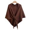 Women Knitted Shawl Wrap Scarf Solid Color Comfortable Cardigan Cape Imitation Cashmere Shoulder Tops Sweater