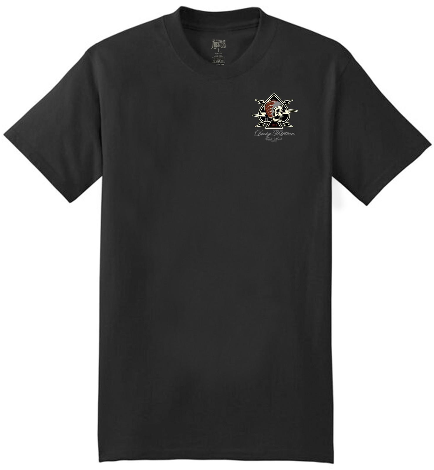 Authentic LUCKY 13 Skull Bobber T-Shirt Black S-4XL NEW S разноцветный