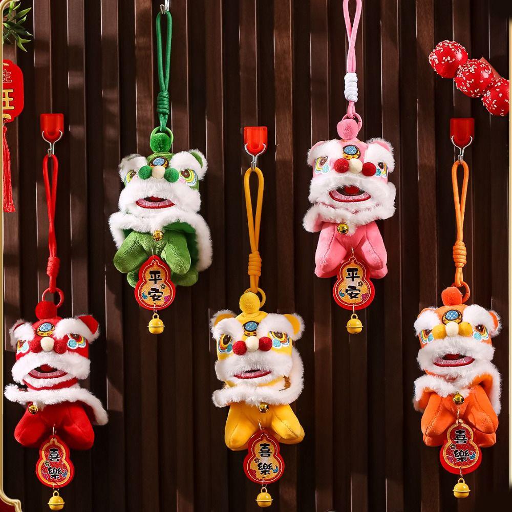 Cartoon Lion Dance Pendant Fortune Character Chinese New Year Gift  2026 Spring Festival