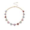 IngeSight.Z Exquisite Luxury Love Heart Necklaces Women Creative Colorful Rhinestone Choker  Hiphop Shiny Clavicle Chain Jewelry