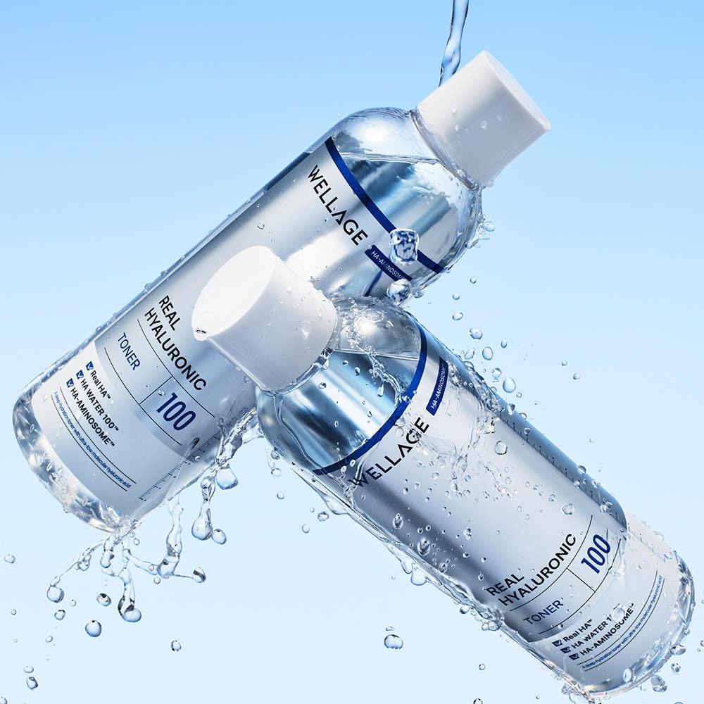 WELLAGE Real Hyaluronic 100 Toner Deep Hydrating Moisture 200ml Korean Facial Toner Skin Barrier