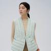 Temperament light and thin V-neck down vest women wear fashionable and thin casual white duck down top in autumn and winter