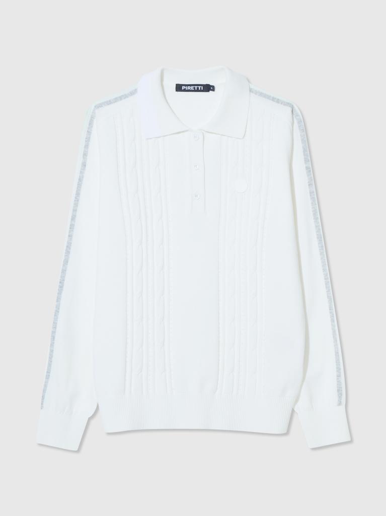 PIRETTI Elite Polo Sweater W_White