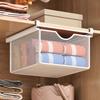 Under Shelf Storage Basket Multifunctional Simple Utility Easy To Install Under Cabinet Hanging Basket Rack for Home Closet