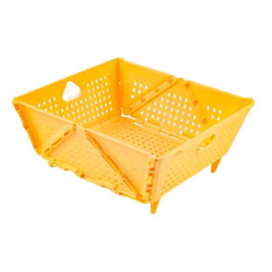 Collapsible Colander Folding Drain Basket with Resting Feet Dishwasher Safe Kitchen Food Strainer for Fruit Vegetables Pasta