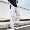 American pleated paratrooper overalls men's and women's summer trendy brand loose design wide-leg scimitar pants quick-drying casual pants