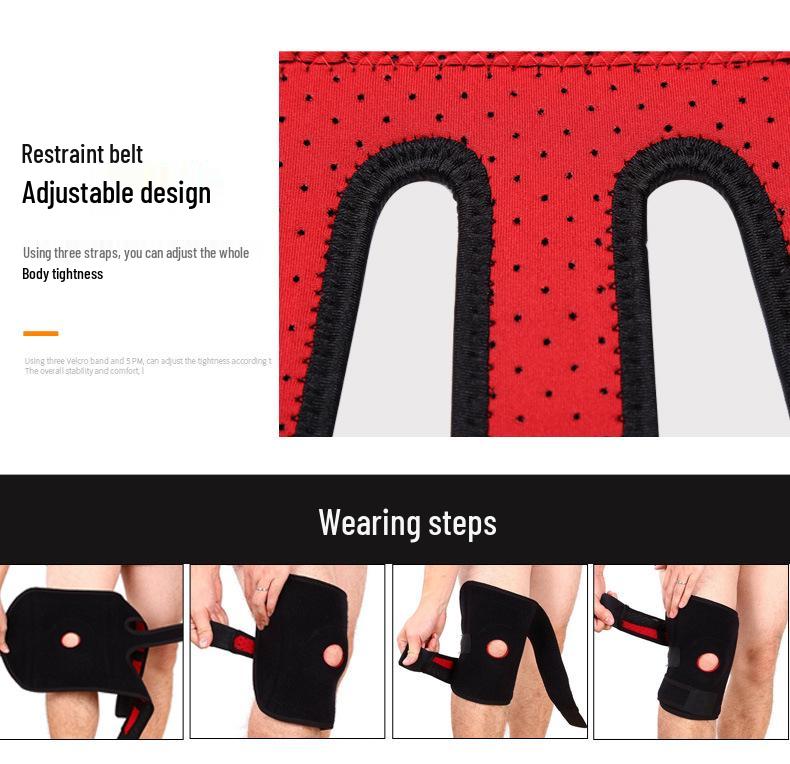 Summer Anti-Slip Knee Pads with Four Springs for Outdoor Sports and Cycling