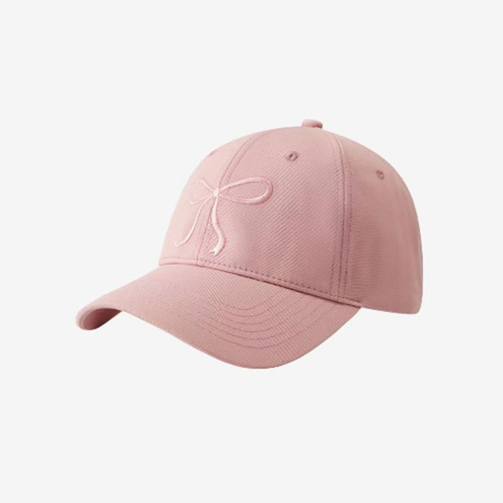 

Solid Color Korean Sweet Bowknot Embroidery Baseball Hat For Women Girl Peaked Cap Outdoor Soft Cotton Snapback Sun Visors Hat розовый