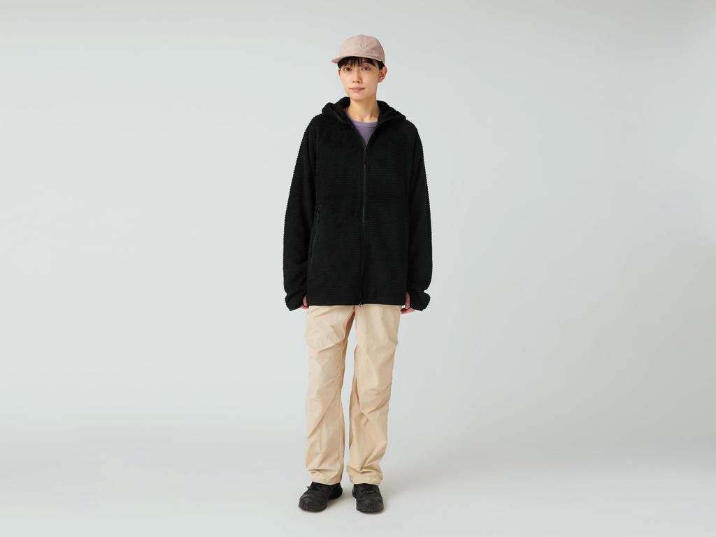 Snow Peak Thermo Control Zip Up Parka Hoodie for Men and Size L SW-25AU004 Women, Black,