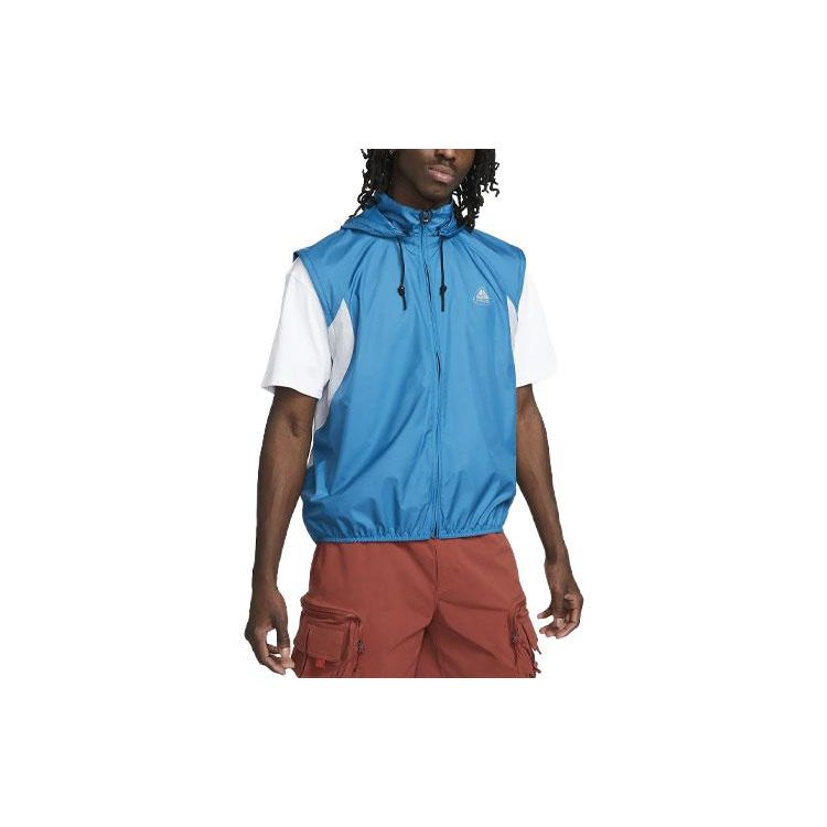 Nike ACG Oregon Series Colorblock Logo Reissue Jacket With Detachable Sleeves And Hood Men Jacket Sky-Blue DV9217-301