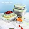 Stainless Steel Lunch Bento Box Sealed Leakproof Portable Food Storage Box Household Pickle Box Refrigerator Food Container