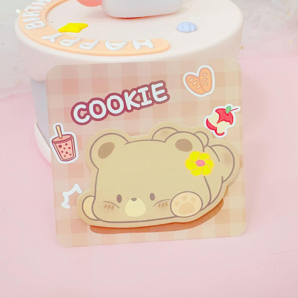 Charming Japanese-Style Sticker Set: Cartoon, Student, Portable, Irregular-Shaped Sticky Notes for Office & Home